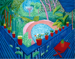 David Hockney - Red Pots In The Garden 2000